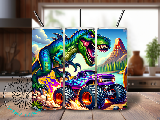 TRex Monster Truck 20 oz Tumbler